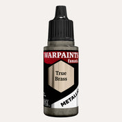 Bottle of the Army Painter Fanatics Metallic paint in the colour True Brass on a white background.