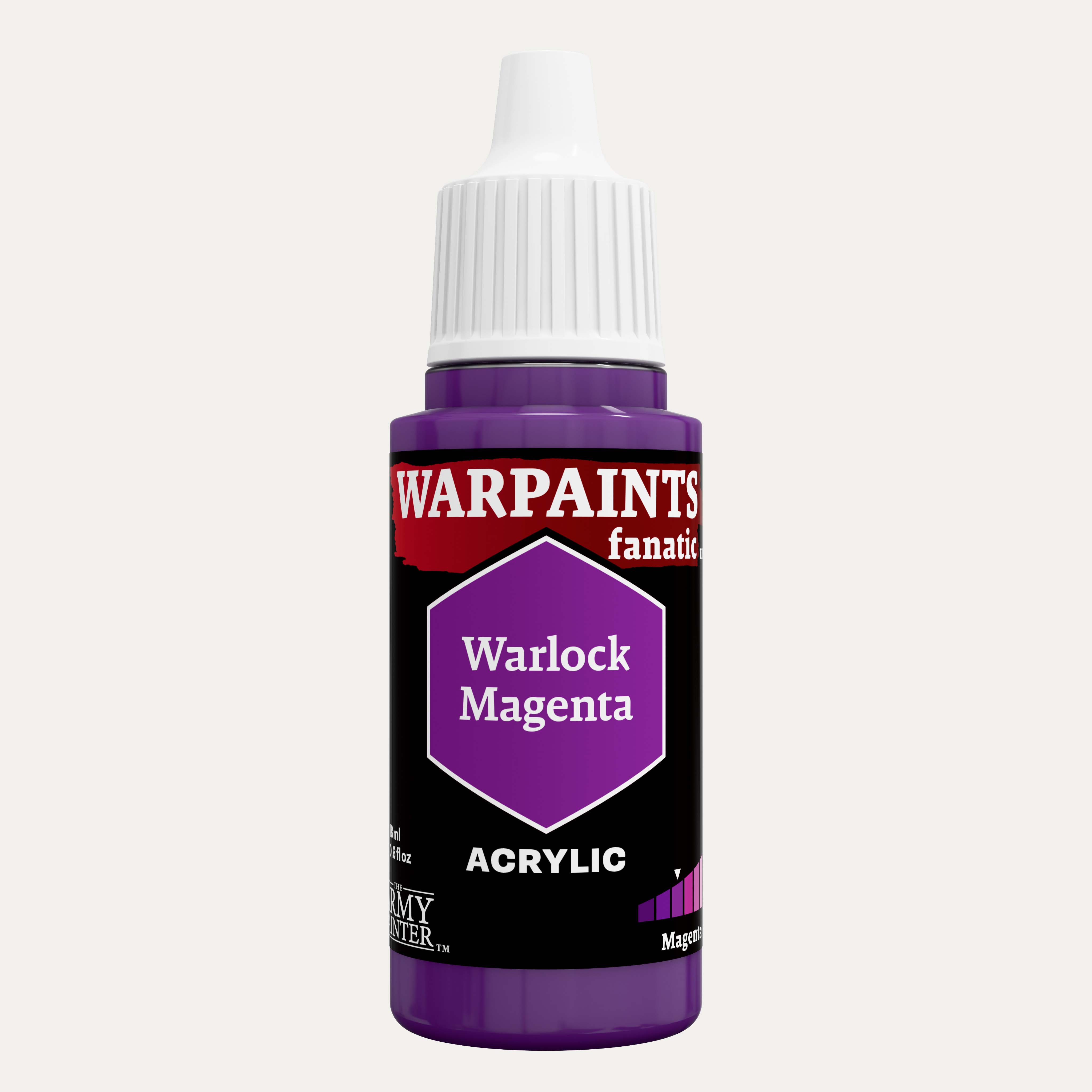Bottle of the Army Painter Fanatics in the colour Warlock Magenta on a white background.
