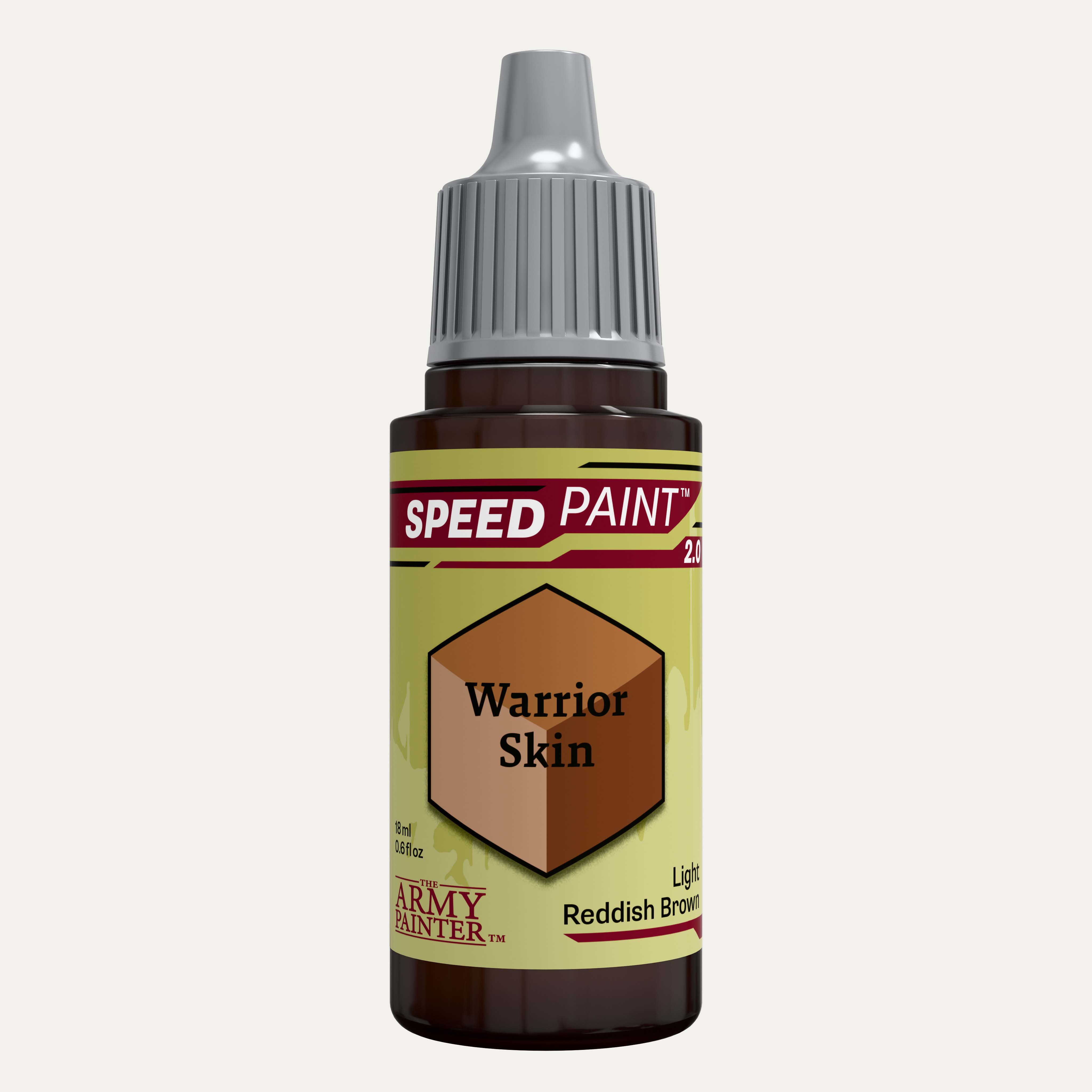 Bottle of the Army Painters Speedpaint in the colour Warrior skin on a white background. 