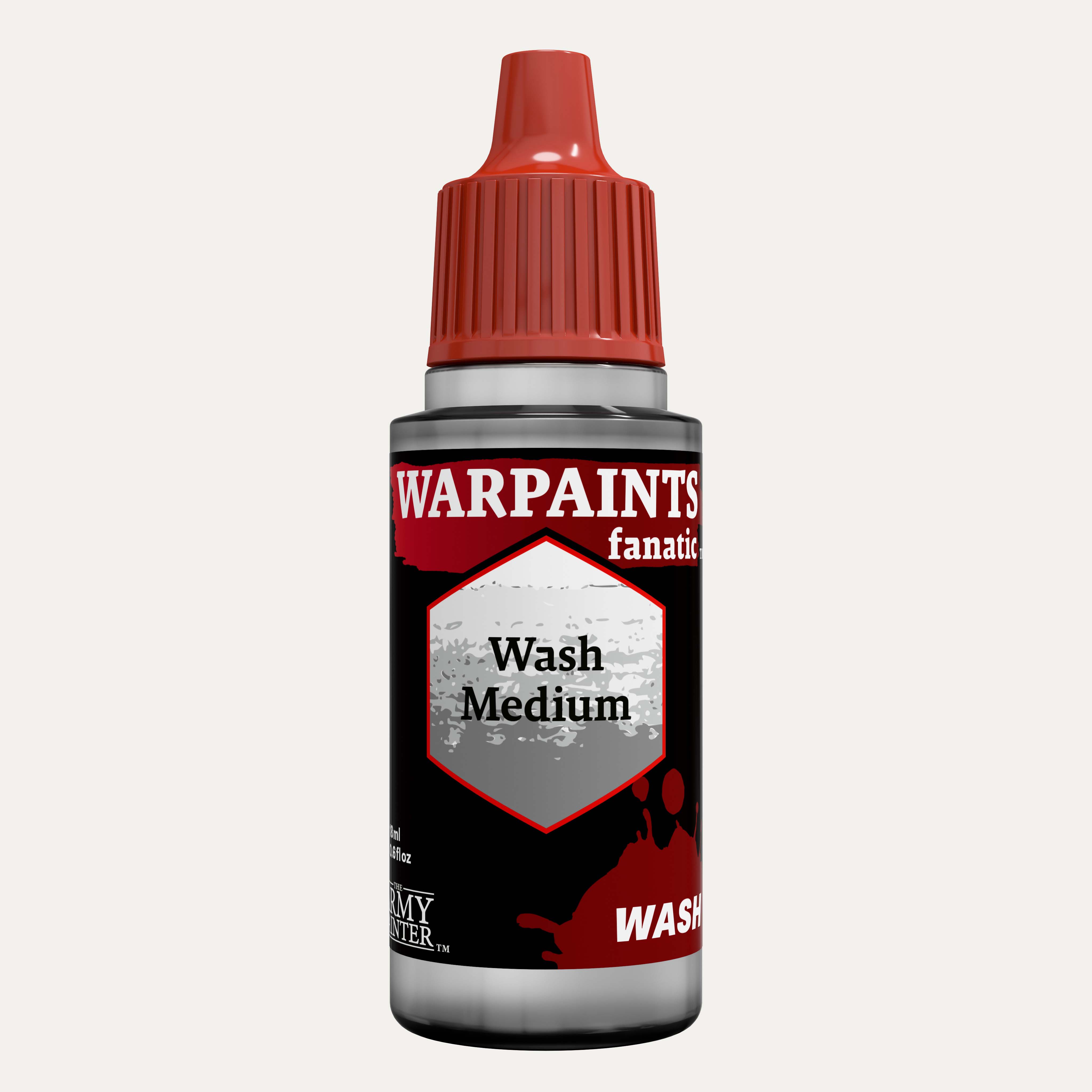 Bottle of the Army Painter Fanatics Wash Medium on a white background.