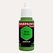 Bottle of the Army Painter Fanatics in the colour Wild Green on a white background.