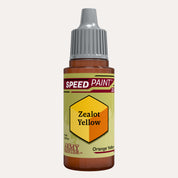 Bottle of the Army Painter Speedpaint in the colour Zealot Yellow on a white background. 